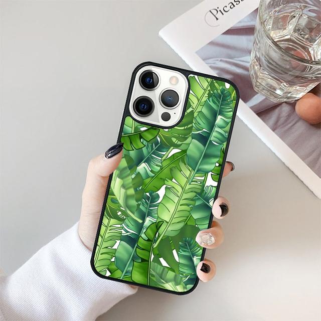 Tropical leaves Banana Leaf Phone Case For iPhone 17 Air 15 16 Cover  14 13 11 12 Pro Max Max Plus Back Cover