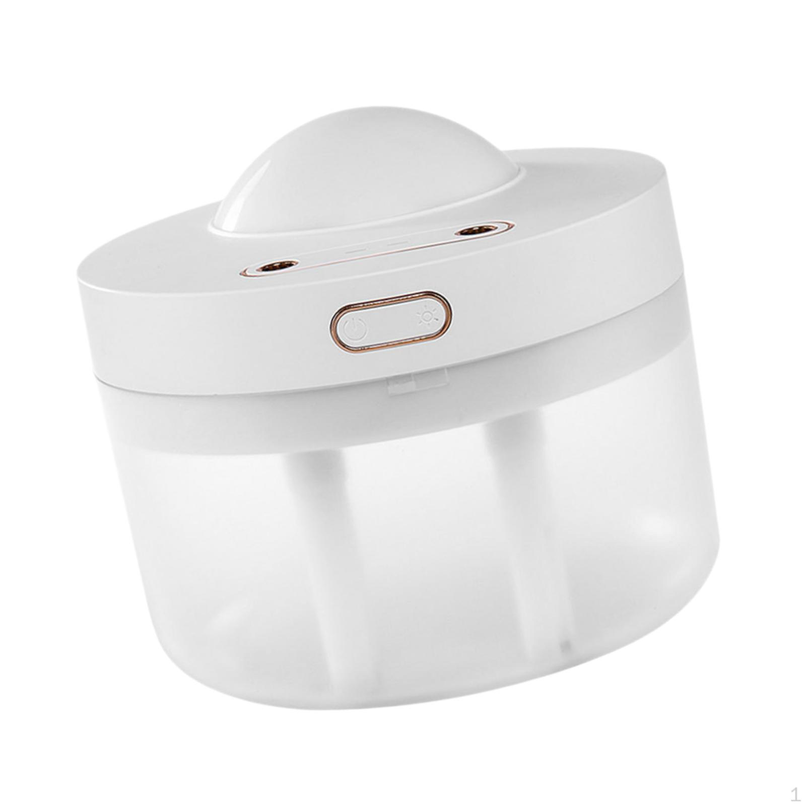 

Air Humidifier 1L Water Tank Versatile with LED Night Lamp USB Personal Tabletop білий