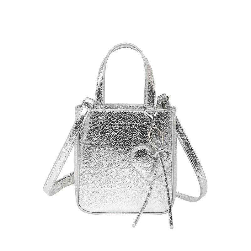 2026 Hot Sale Fresh Simple Fashion Gold Shoulder Bags New Solid Color PU Zipper Popularity Small Square Crossbody Versatile Bags