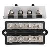 Power Distribution Block DC12 to 48V 150A 8 M10 Studs Battery Bus Bar for Cars Boats Yachts Trucks