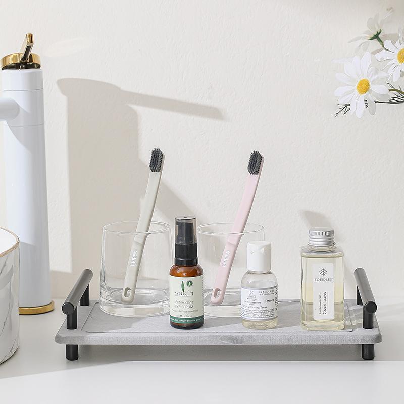 

Sink Caddy Instant Dry Kitchen Bathroom Organizer, Diatomaceous Earth Water Absorbing Quick Stone Drying Soap Bottles Mat Tray