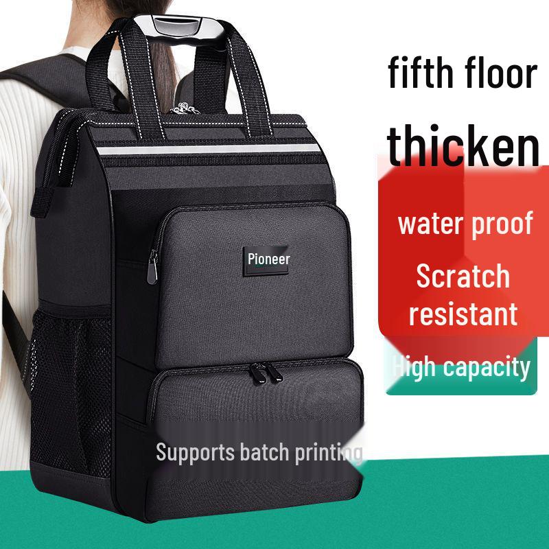 Rainproof Multifunctional Oxford Cloth Double Shoulder Tool Bag Set for Electricians, Fishing, and Woodworking