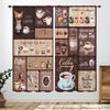 Rustic Kitchen Curtains,Retro Fork Spoon Wooden Plank Farmhouse Country Cooking Theme Funny Quotes Window Treatment for Bedroom