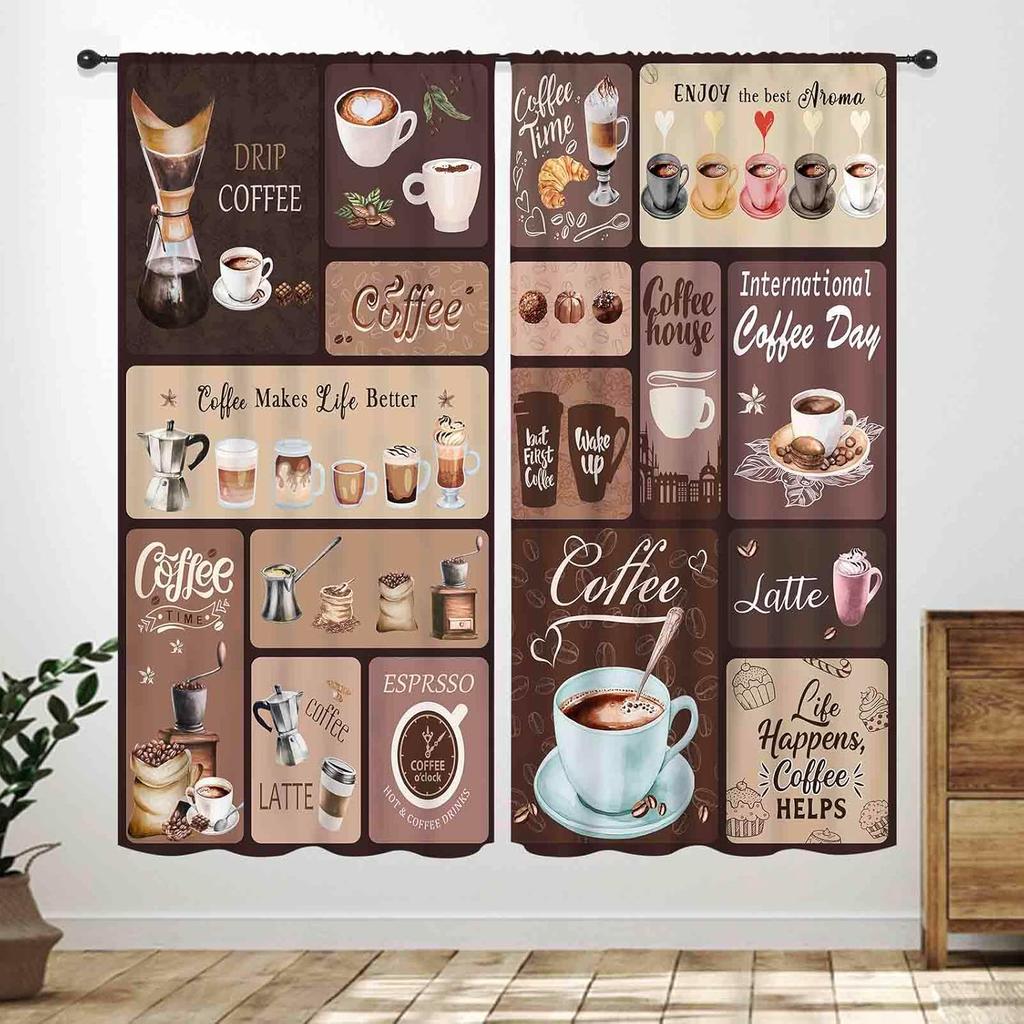 Rustic Kitchen Curtains,Retro Fork Spoon Wooden Plank Farmhouse Country Cooking Theme Funny Quotes Window Treatment for Bedroom