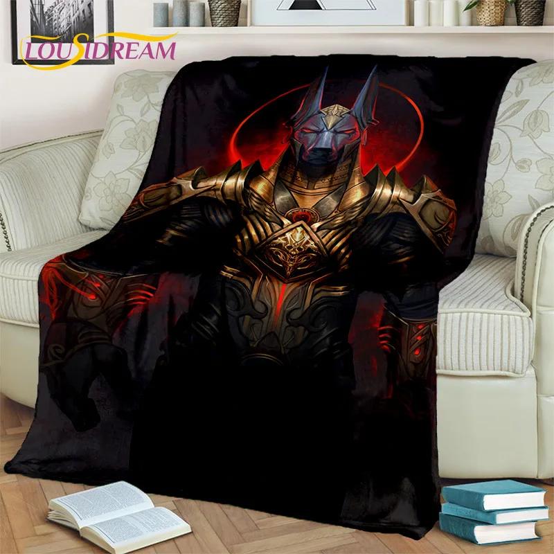 Anubis faraon Horus mumia mitologia egipska bogowie koc, miękki koc do rzucania dla domu sypialnia kanapa z funkcją spania narzuta na piknik koc dziecięcy