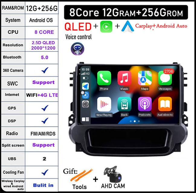 9''  For Chevrolet Malibu 2012-2015 Android 14 Car Radio Stereo Multimedia Auto Radio Video DSP Player Navigation GPS