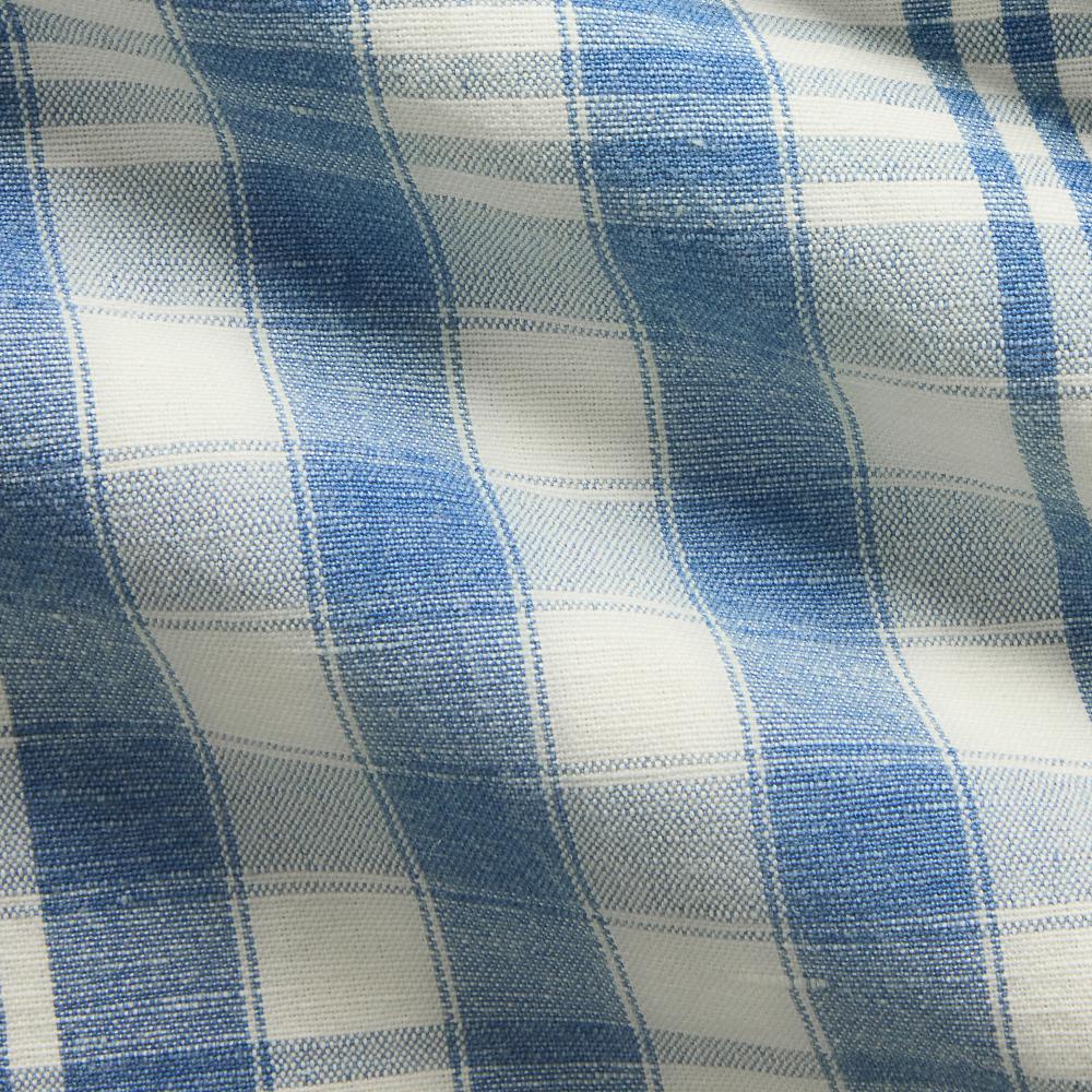 Polo Ralph Lauren Classic Fit Plaid Linen Cotton Work Shirt Men Shirts Blue MNPOWOV16824149
