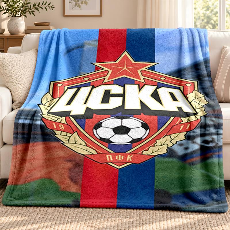CSKA Moscow blanket Flannel Blanket Soft Cozy Plush Throw for Sofa Bed Lightweight Home Decoration Outdoor camping