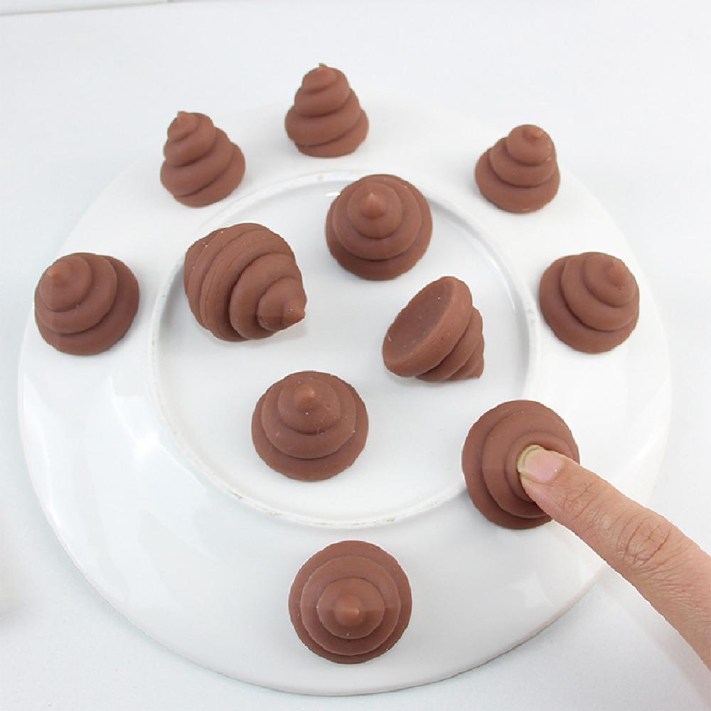 3 Pcs Novelty Funny New Mini Cute Cartoon Poop Squeezing Poop Fidgety Fingertip Squishy Toys Spoofs Props Party Games Kids Toy