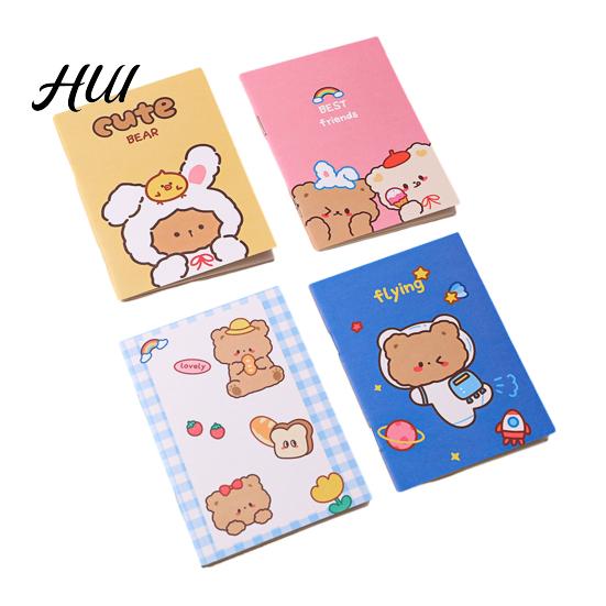Pocket Notebook Cute 4Pcs Cartoon Set 64K Mini Notepad for Kids Students Smooth Paper Portable Ink Journal School Prizes And Party Favors Compact