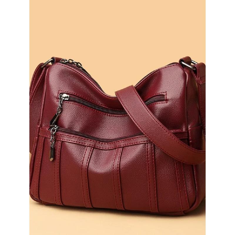 Nuova borsa a tracolla morbida in pelle per mamma da donna 2026, borsa a tracolla da donna per donne di mezza età e anziane, borsa a mano casual