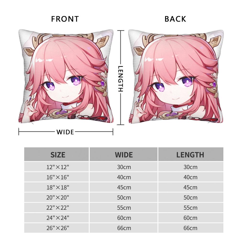 Anime Game G-Genshin Impact Pillowcases Cute Funny Pillow Case For Living Room Chair Graphic Pillow Cover