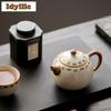 180ml Ru-Ofen Dunhuang Apsaras Xishi Teekanne Vintage Teefilter Kanne Haushalts-Teebereiter Kessel mit Sieb Teegeschirr Handwerkskunst Geschenk