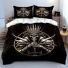 Skull, crown, and sword. Bedding sets Duvet cover sets Duvet covers Pillowcases(1*Duvet Cover 2*Pillowcases without duvet insert)