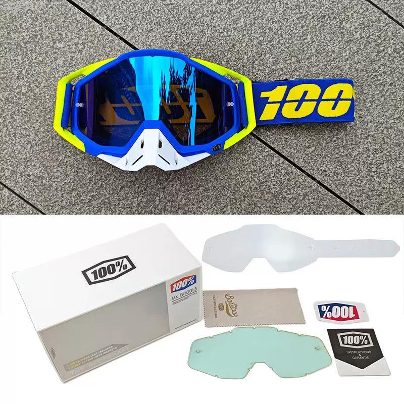 Helmet Goggles Set 100% Off-Road Motorcycle Helmet Goggles Downhill Mountain Bike Wind and Sand Protection