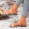 Fashion Plus Size 2025 Summer Open Toe Women's Slippers Hot Sale Square Toe Flat with Sandals Classics Outdoor Daily Casual Slippers