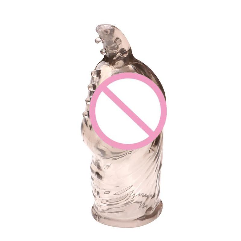 Reusable Silicone Penis Extender&Cock Ring –Delay Ejaculation, Glans Cover, Enlargement Sex Toy for Men Dick Sleeve&Penis Condom