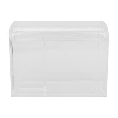 Transparente Aufbewahrungsbox für Wattestäbchen Make-up Puderquaste Kosmetikwerkzeug Organizer Behälter