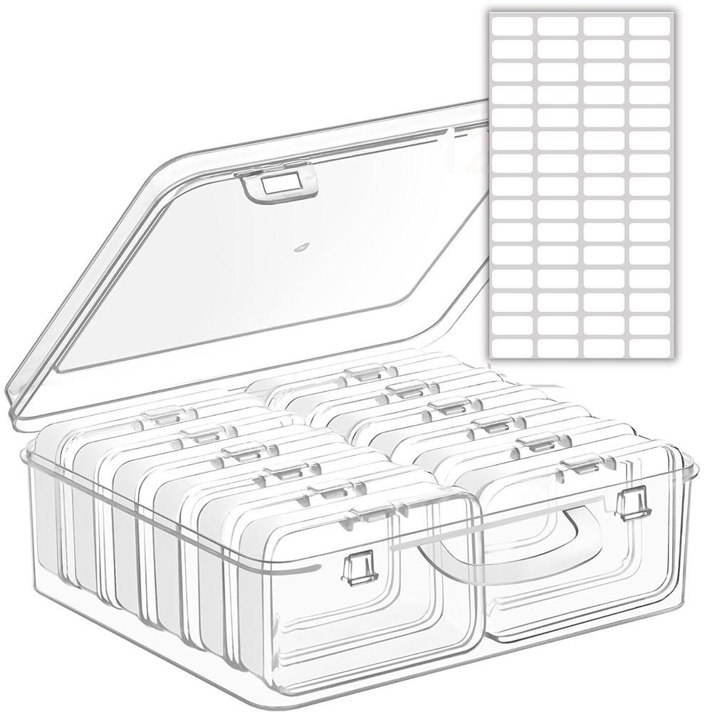 

New Large 12 Slots Diamond Painting Storage Box Nail Art Jewelry Mosaic Storage Container, Multifunctional Storage Case