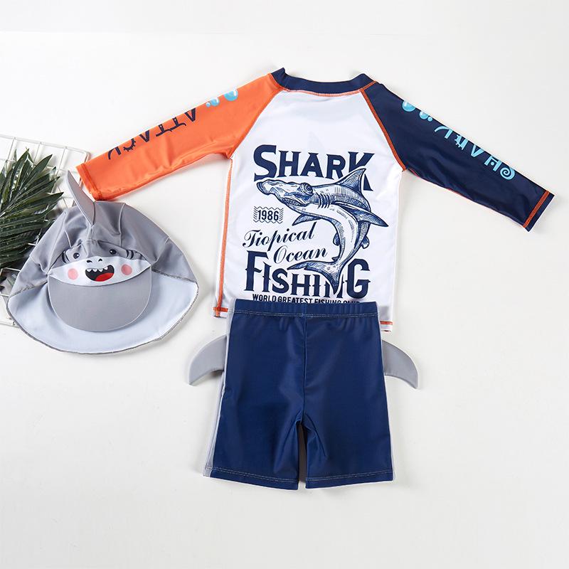 Children's Cartoon Quick-Dry Sunscreen Swimsuit - Two-Piece for Boys