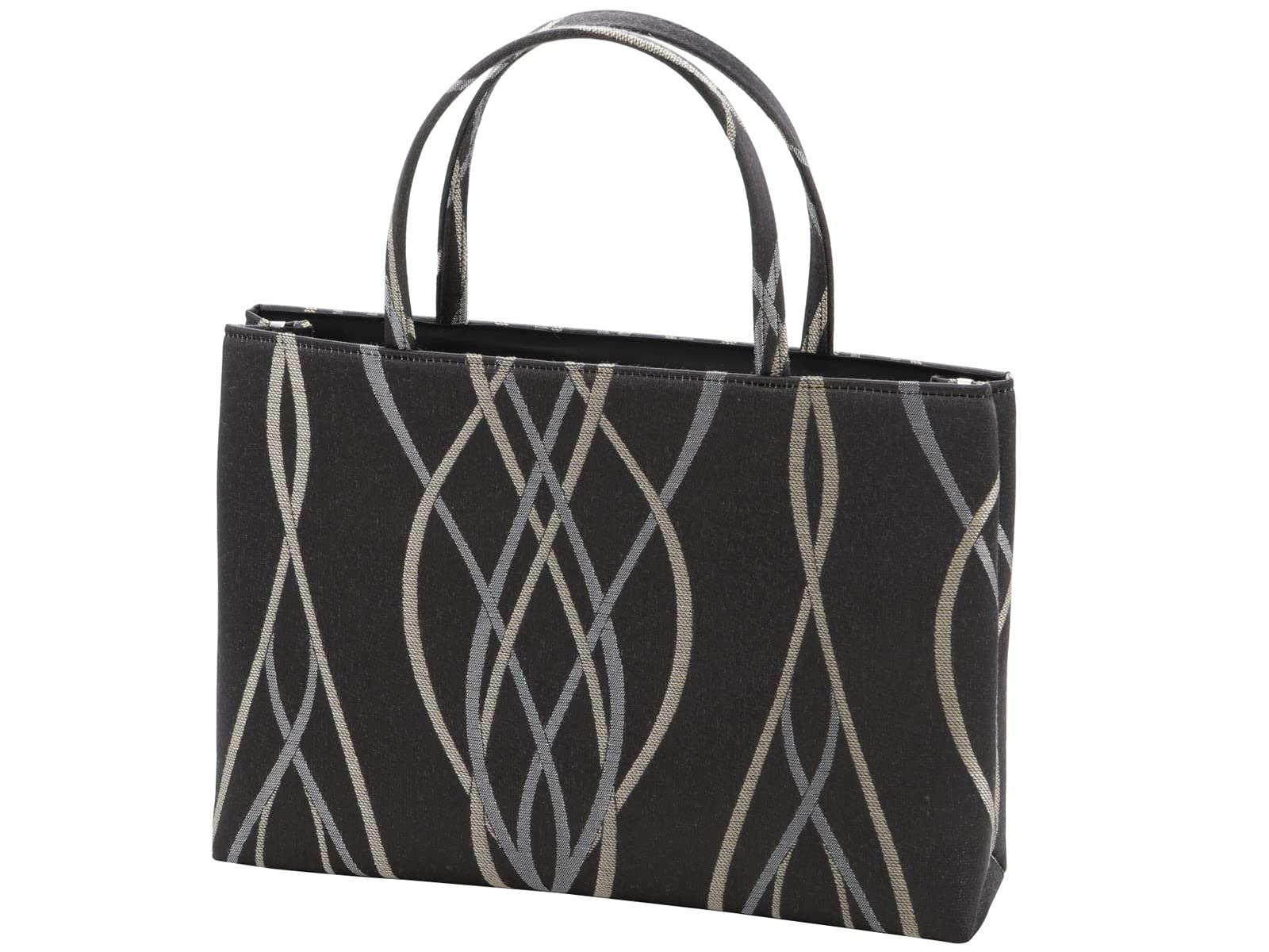 

Oshu textile Japanese style for dark brown with staggered [Kimonoya Sarasa] handbag, bag, lessons, etc. ki-504 (6 edges)