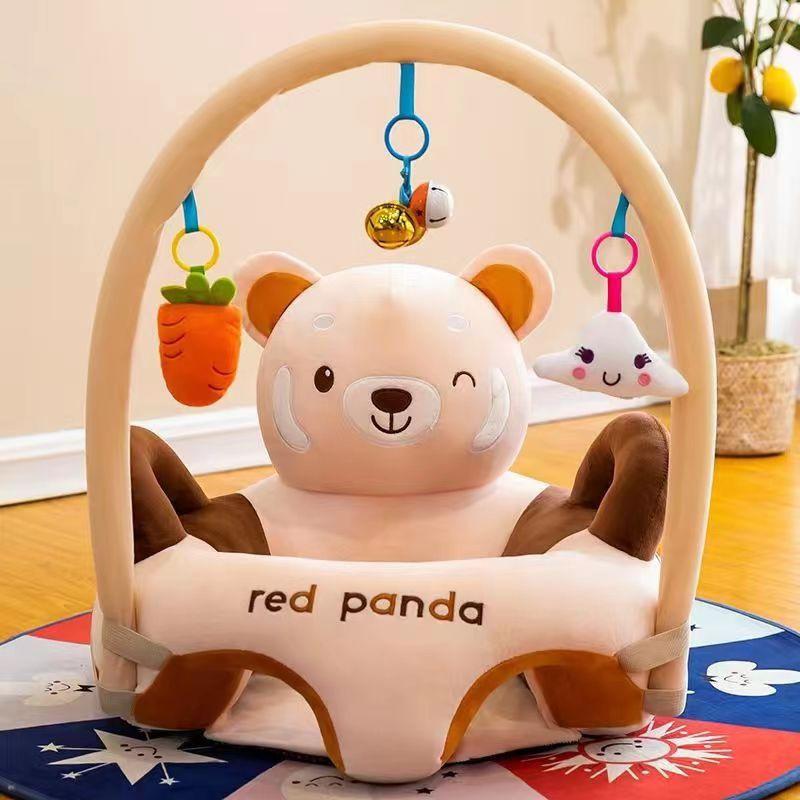 Silla de Aprendizaje para Sentarse con Respaldo Alto para Bebés, Silla de Práctica Anti-Caída para Sentarse, Silla de Comedor para Bebés, Sofá Pequeño Super Suave de Cristal para Niños