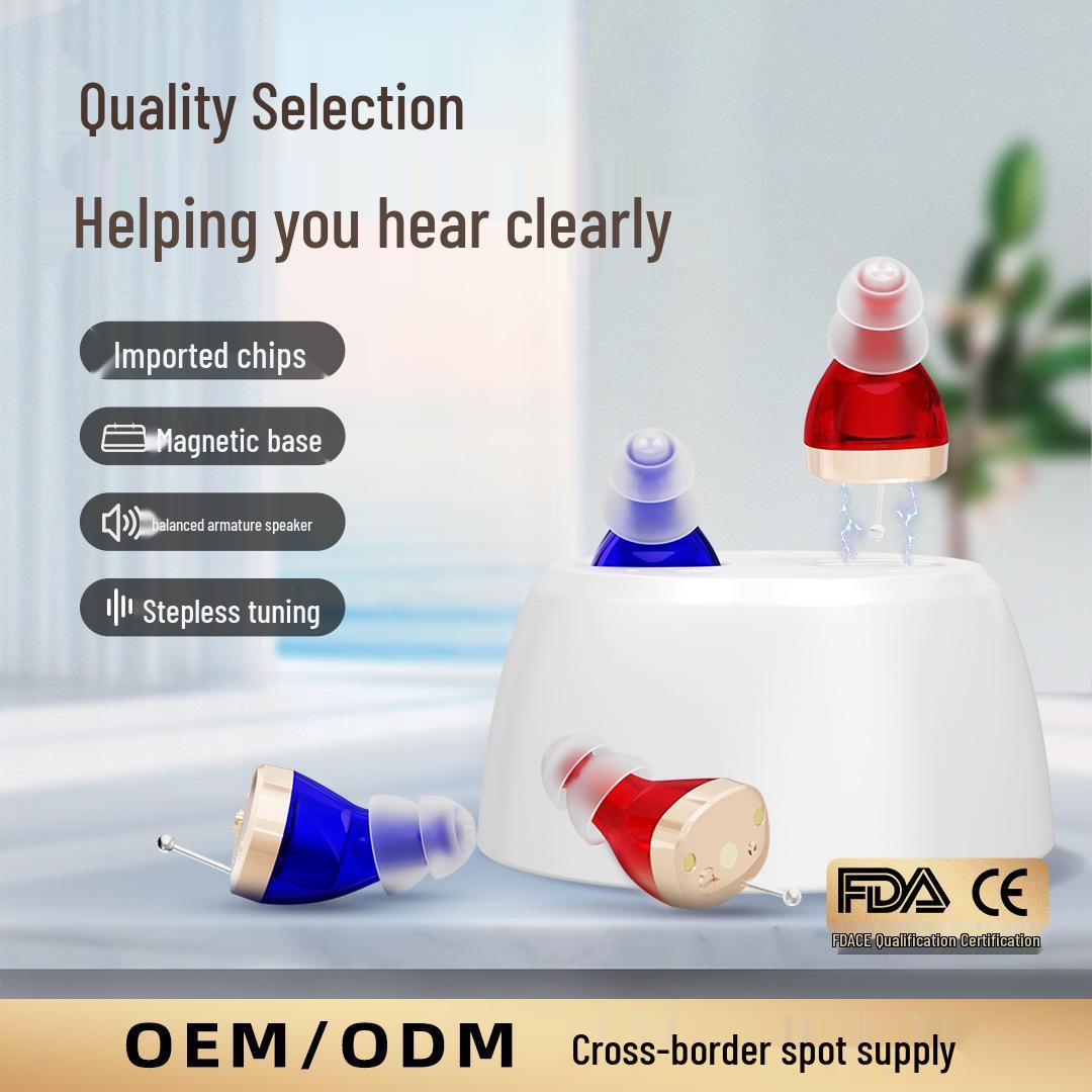 

Непомітний міждержавний слуховий апарат-підсилювач звуку для літніх людей Flesh-colored Dual Machine [Base]