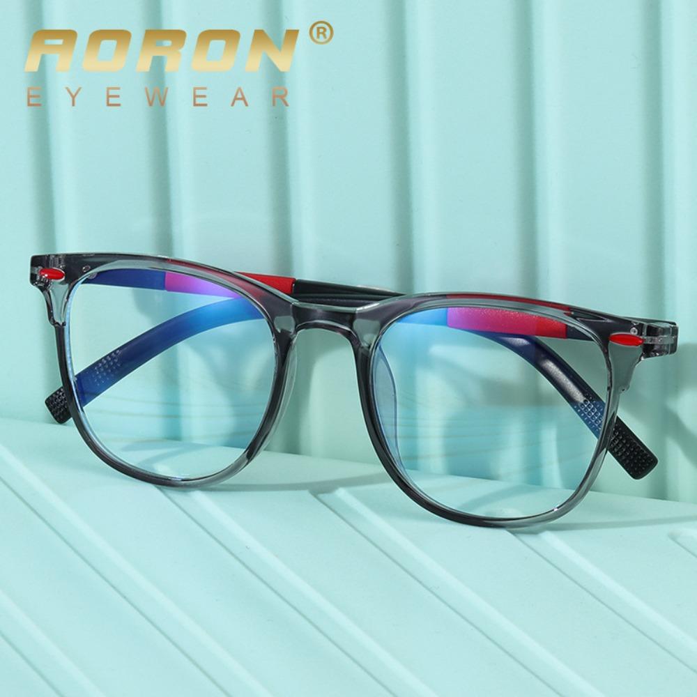 aoron Children's Anti-blue Glasses Men's and Women's Flat Glasses TR Goggles Color Soft Frame
