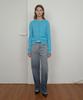 En Or Cotton Basic Round Cardigan - Blue