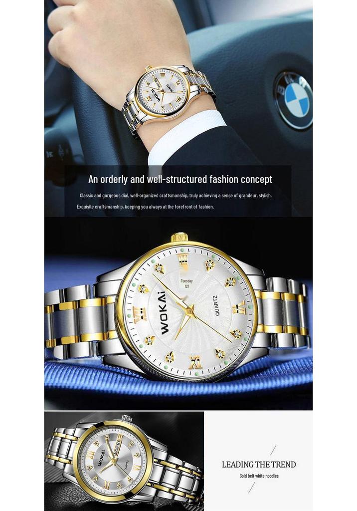 Brand 1807 Men's Automatic Double Calendar Luminous Waterproof Wristwatch – Casual Business Style