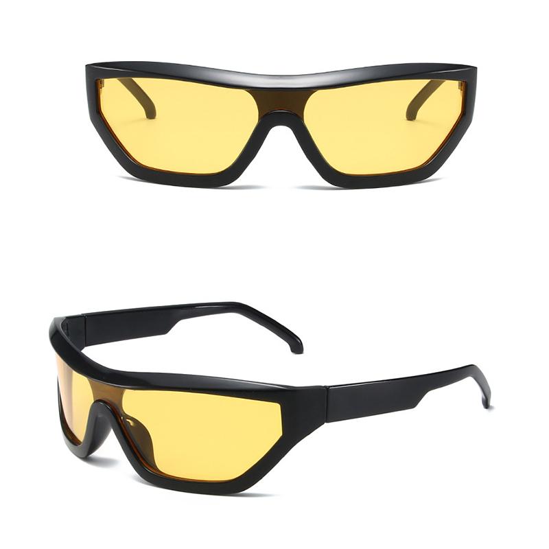 Wrap Around Sunglasses Cycling Sports Steampunk Sun Glasses Men Trendy One Piece Frameless Glasses Ladies Shades Fashion Eyewear