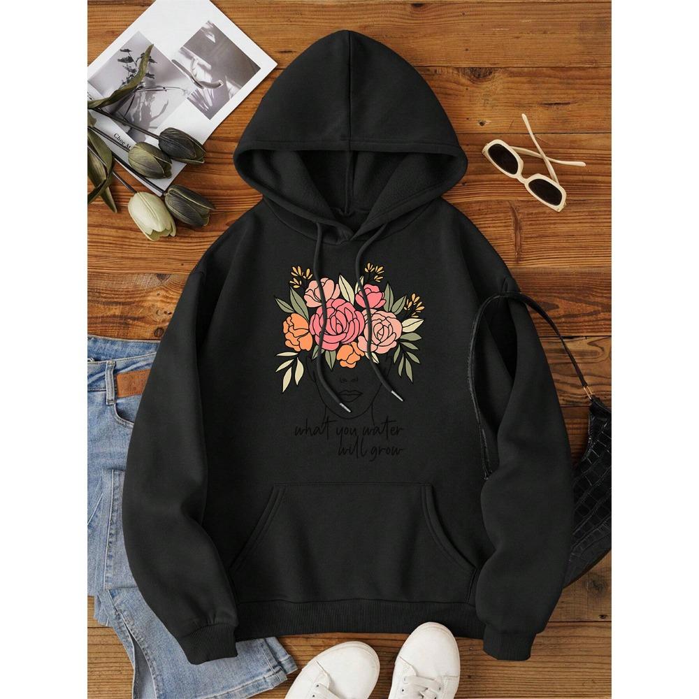 What You Water Will Grow Men Women Hoody Hip Hop Fleece Hoodies Casual Pullover Clothing Autumn Fleece Pocket Couple Hooded