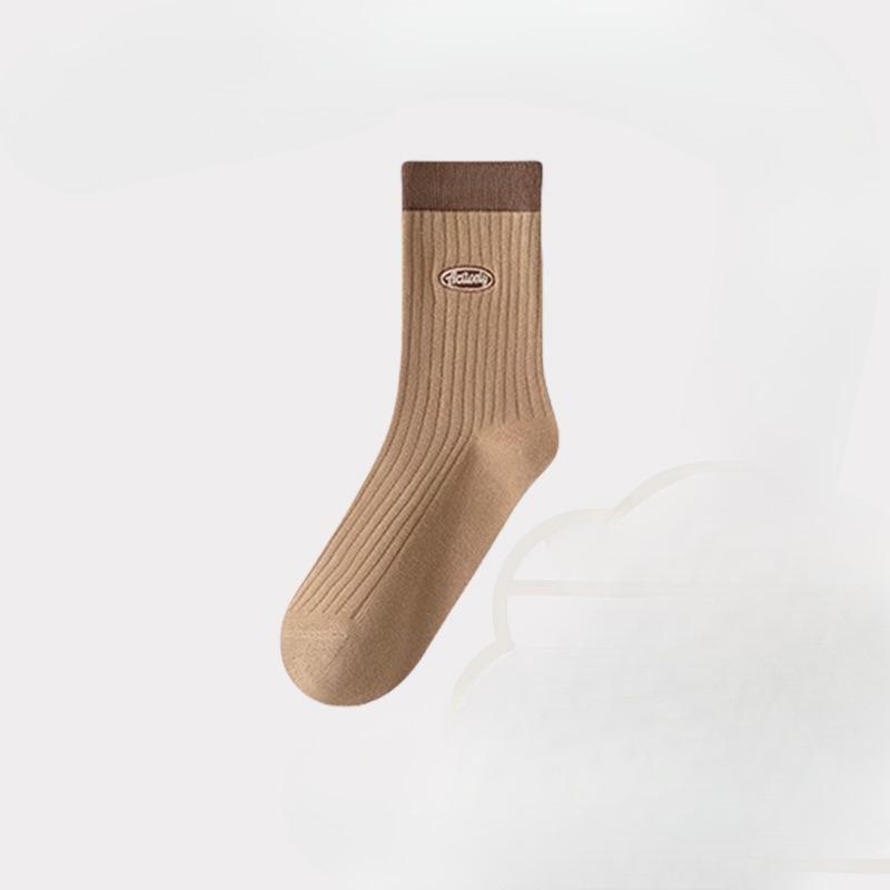 Pure Cotton Socks, Women's Spring and Autumn Mid-calf Socks, Breathable, Sweat-absorbing, Deodorizing Postpartum Socks, Anti-pilling Pile Socks