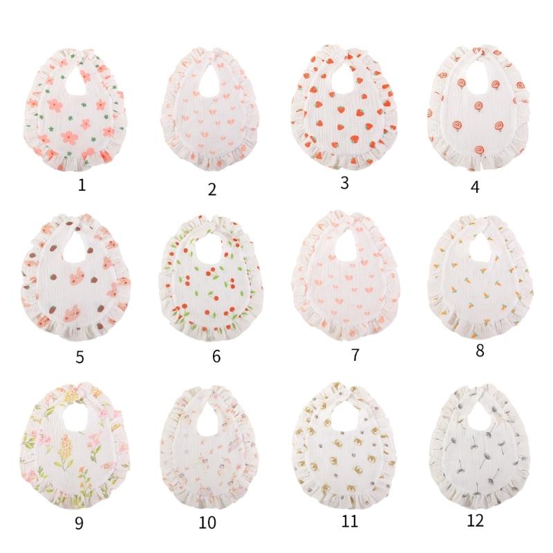 Lovely Baby Bibs Baby Drooling Bibs Cotton Bibs Unisex Baby Feeding Bibs Adjustable Teething Drooling Bibs 9x6-inch