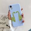 Cute dinosaur Liquid Silicone Phone Case for iphone 13 12 11 Pro Max XR XS X Soft Candy Cover for iPhone 6 6S 7 8 Plus Cases