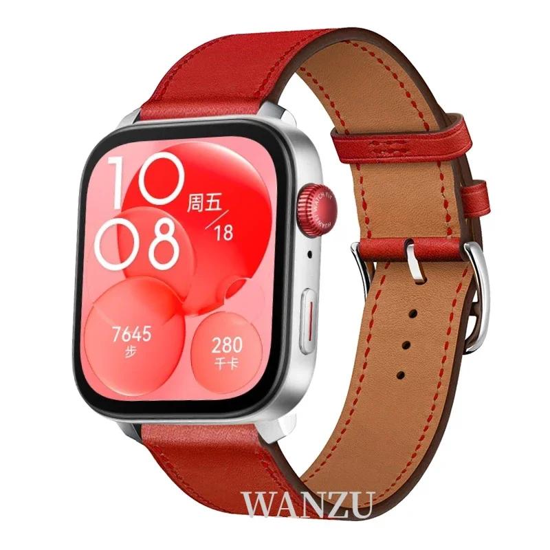 High-end Leather Strap For Huawei Watch Fit 5 Pro/4 Pro Sports Comfortable Breathable Bracelet Huawei Fit 5/4/3 Correa Accessory