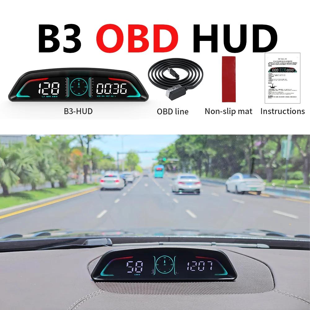 HD Умный Автомобильный HUD GPS Спидометр OBD B3 /GPS G3 Цифровой Head Up Дисплей Время в пути Часы Сигнализация Безопасности Электронные Аксессуары B3 OBD HUD