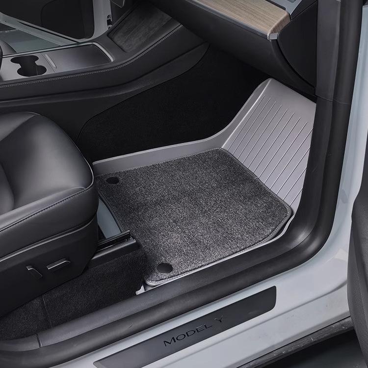 Tesla Model 3/Y Full Surround TPE Floor Mats (Left/Right Rudder)