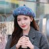 Beret Children Autumn And Winter Literary And Retro Painter Hat Color Wool Face Small Fashion Pumpkin Hat