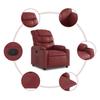 Vidaxl Foldable Armchair, Wine Red, Faux Leather