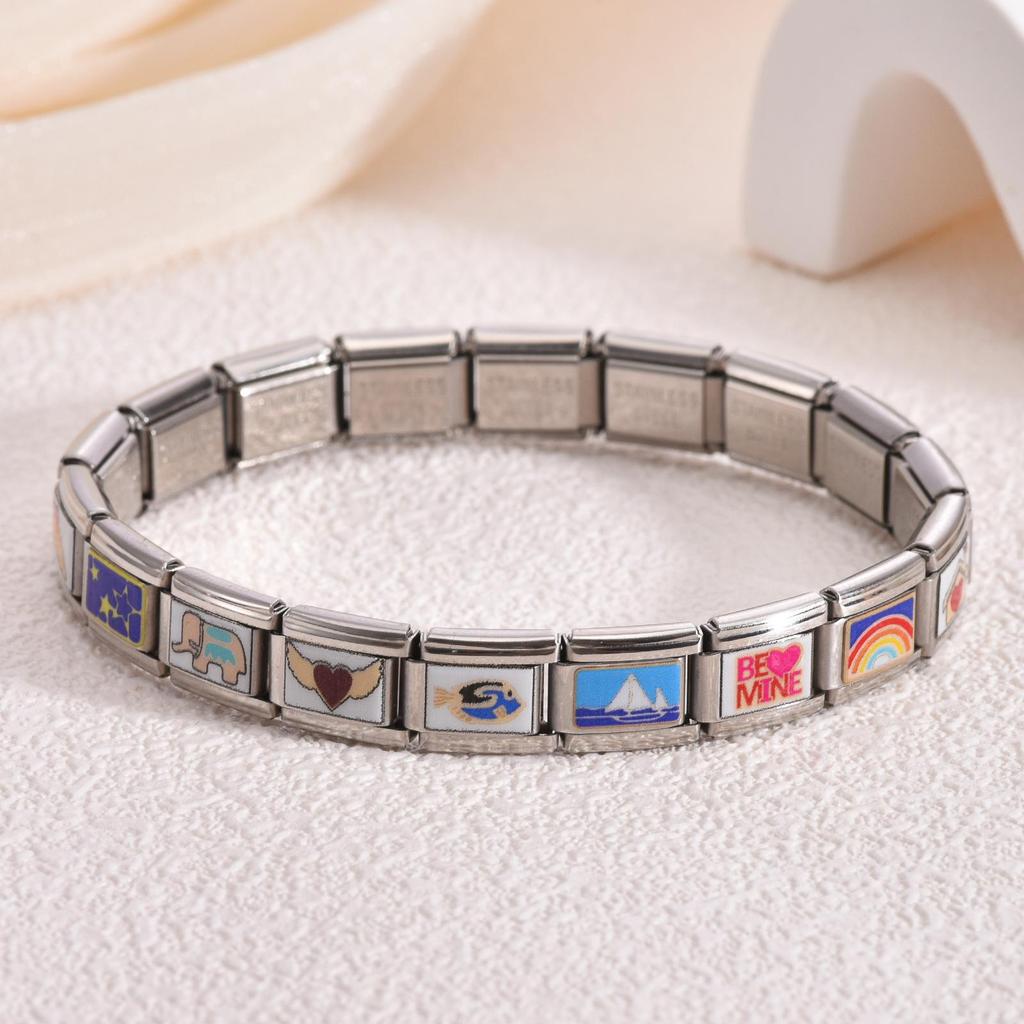 Veelzijdige Elastische Armband van Roestvrij Staal - Modieus Unisex Ontwerp