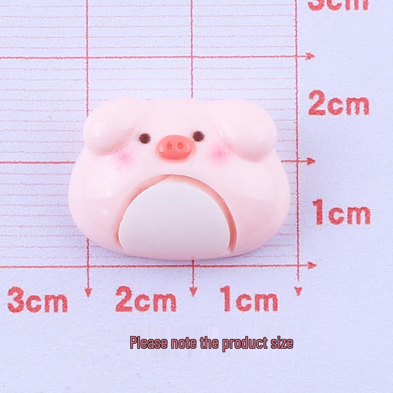 Pink Chubby Pig Cartoon DIY Ornament Resin Charms for Crocs