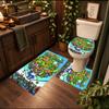 Plants Vs Zombies 3Pcs Personalized Customization Bathroom Mat Nonslip Floor Mat Set Toilet Lid Bathroom Mat Bathroom Absorbent Door Mat Decoration