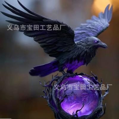 New Resin Statue Raven Night Light