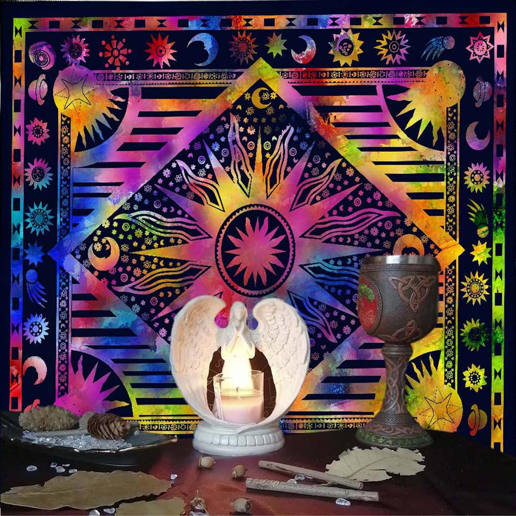 Comfortable Tarot Tablecloth Witchcrafts Table Cloth for Tarot Enthusiasts Table Cover Prolonged Use Tablecloth