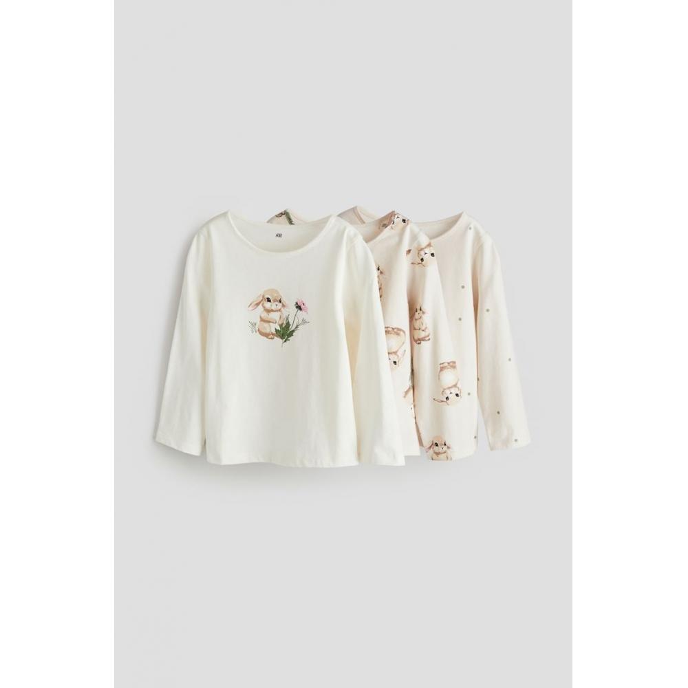 

Комплект из 3 предметов из джерси с длинными рукавами HM Белый кролик