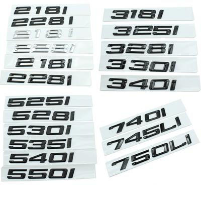 Car 3D ABS Trunk Letters Logo Badge Emblem Decal Sticker For BMW 2 3 5 7 Series 320i 325i 328i 318i 525i 528i 540i 218i