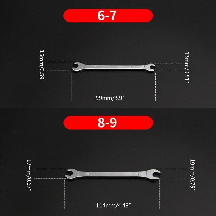 Industrial Grade Thin Open End Wrench Set Lightweight Dual Ene Spanner Hand Tool