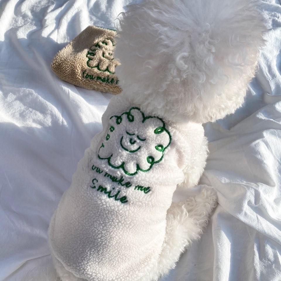 Pet Clothes Autumn and Winter Warm Dog Clothes Cute Bear Traction Sweater Fleece Puppy Cat Clothing