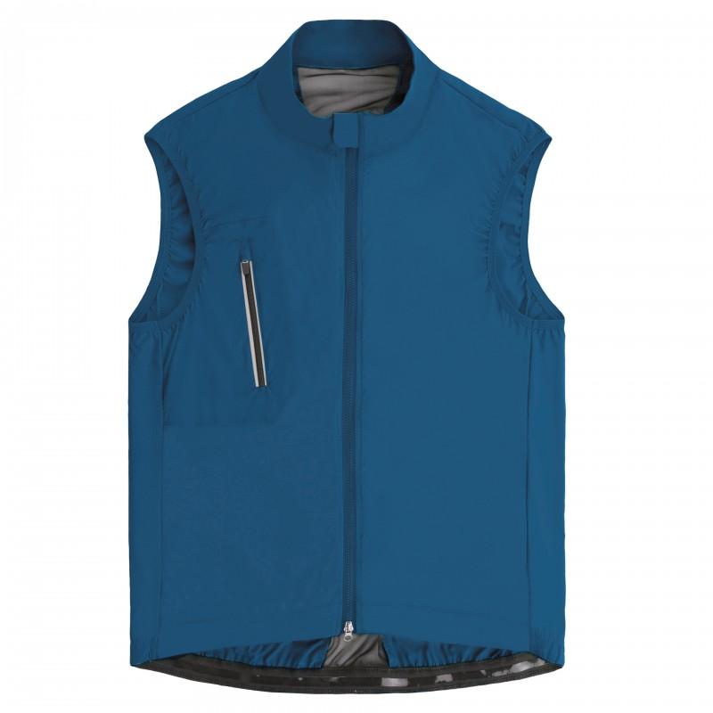 Mens Cycling Vest Jacket Lightweight Windproof Waterproof Bike Outerwear With Dual Zipper Pockets Breathable Back Mesh